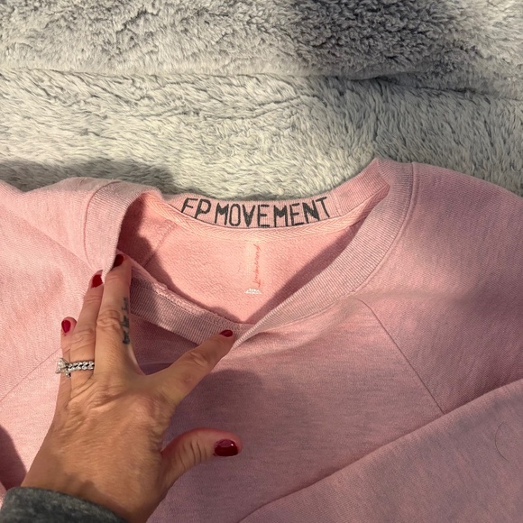 Free People Heathered Pink Jogger Set - Size Small - Picture 2 of 4